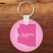 ピンク州アリゾナキーチェーン キーホルダー (正面)