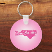 ピンク州ノースカロライナのキーチェーン キーホルダー (正面)