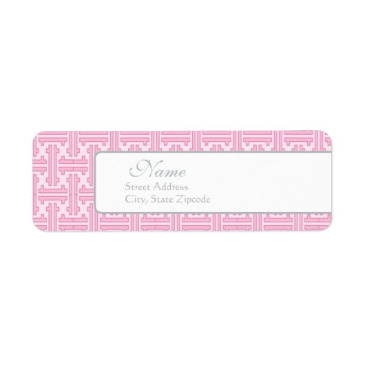 ピンク差出人住所ラベル ラベル (正面)