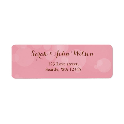 ピンク差出人住所ラベル ラベル (正面)