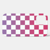 ピンク市松模様にからパープルオムブレパターン Case-Mate iPhoneケース (裏面 (横))