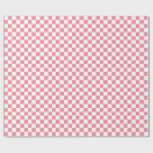 ピンク市松模様にと白のラッピング紙 ラッピングペーパー (フラット)