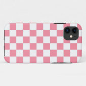 ピンク市松模様にと白 Case-Mate iPhoneケース (裏面(横))
