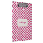 ピンク市松模様にのハート クリップボード (右)