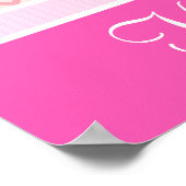 ピンク市松模様にダイヤモンド体操(モノグラム) ポスター (角)