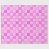 ピンク市松模様にラッピング紙 ラッピングペーパー (フラット)