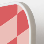 ピンク市松模様に赤ギンガム ピックルボールラケット (左詳細)