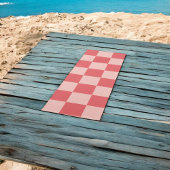 ピンク市松模様に赤ギンガム ヨガマット