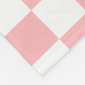 ピンク市松模様に フリースブランケット (角)