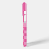 ピンク市松模様ストライプ オーダーメイド Case-Mate iPhoneケース (裏面 / 左)