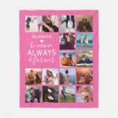 ピンク常時&フォーエバー写真コラージュ フリースブランケット (正面)