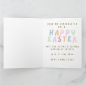 ピンク幸せ1stイースター卵ゴドーターネームカード カード (内部)