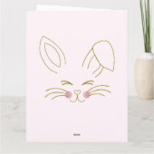 ピンク幸せ1stイースター卵ゴドーターネームカード カード (裏面)