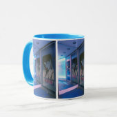 ピンク幸運なネイル マグカップ (正面左)