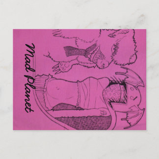 ピンク幽霊ガールアンドベ怒アー ポストカード