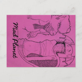 ピンク幽霊ガールアンドベ怒アー ポストカード