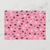 ピンク幽霊ハロウィン不気味ブーオムツラッフル エンクロージャーカード (裏面)