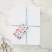 ピンク幽霊ハロウィーン幽霊1st誕生日ありがとう ギフトタグ (より糸付き)