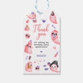 ピンク幽霊ハロウィーン幽霊1st誕生日ありがとう ギフトタグ