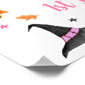 ピンク幽霊ハロウィーン誕生日へようこそ ポスター (角)