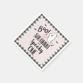 ピンク幽霊ハロウィーン誕生日パーティー紙 スタンダードカクテルナプキン (角)