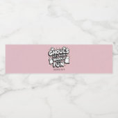 ピンク幽霊ハロウィーン誕生日 ペットボトルラベル (シングルラベル)