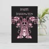 ピンク幽霊ハローウィンパーティ招待状 招待状 (スタンド正面)