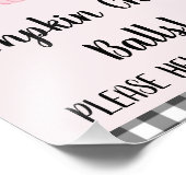 ピンク幽霊ブハロウィーン誕生日パーティーサイン フォトプリント            (角)