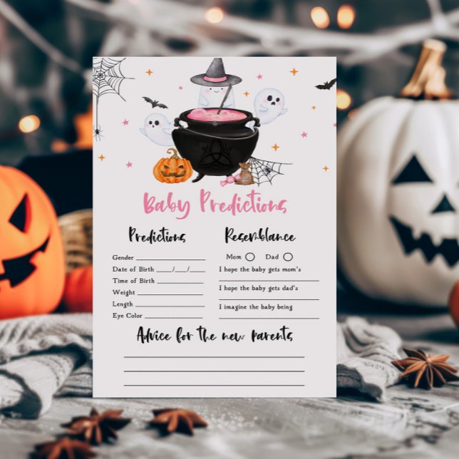 ピンク幽霊ベビーは醸造ベビー予測ゲーム (Baby is Brewing Baby Shower Baby Predictions Game)