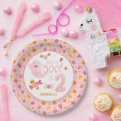 ピンク幽霊リトルブターニング2歳の誕生日 ペーパープレート (パーティー)