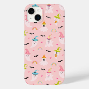 ピンク幽霊レインボーハロウィーン Case-Mate iPhone 14 PLUSケース