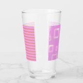 ピンク幾何ガラスカップ タンブラーグラス (左)
