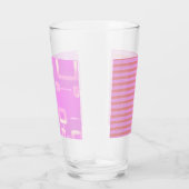ピンク幾何ガラスカップ タンブラーグラス (右)