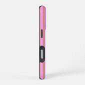 ピンク幾何学ストライプ iPhoneケース (右側面)