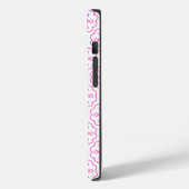 「ピンク幾何学フラワー」モダンパターンスマホケース Case-Mate iPhoneケース (裏面 / 左)