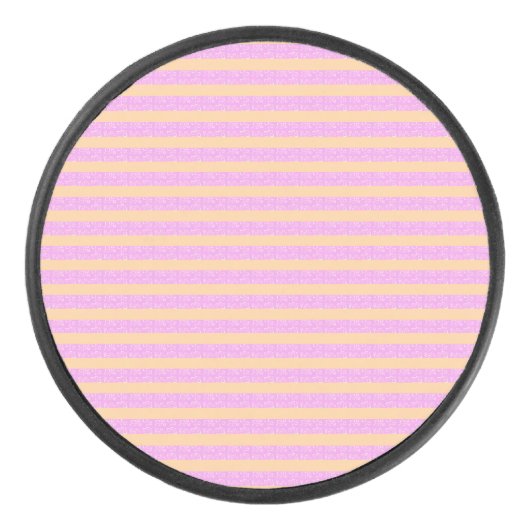 ピンク幾何学模様 アイスホッケーパック (正面)