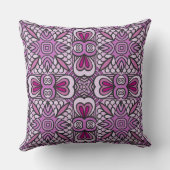 ピンク幾何学的シームレスパターン装飾用クッション クッション (裏面)