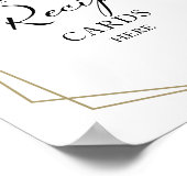 ピンク幾何学的ブライダルシャワーレシピカード記号 ポスター (角)