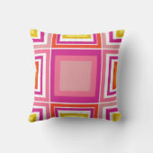 ピンク幾何学的プリントレトロ クッション (裏面)