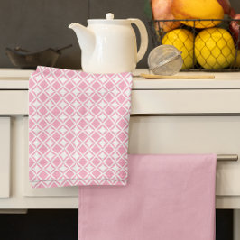 ピンク幾何学的 キッチンタオル