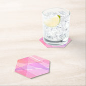 ピンク幾何学的 ペーパーコースター (インサイチュ)