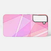 ピンク幾何学的 SAMSUNG GALAXYケース (裏面横)