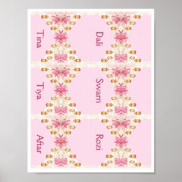 ピンク座席表テンプレートポスター ポスター