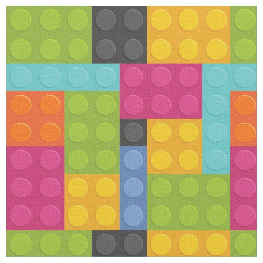 ピンク建物ブロック織物 ファブリック (クローズアップ)