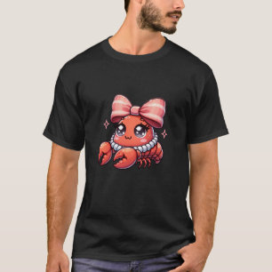 ピンク弓かわいいコケットクロフィッシュy2kきれいな女の子Ae Tシャツ