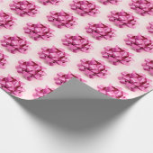 ピンク弓 ラッピングペーパー (角)