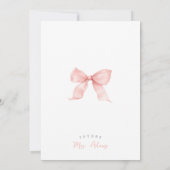 ピンク彼女はアイスクリームをスクープされてブライダルシャワー 招待状 (裏面)