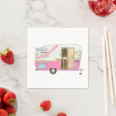 ピンク彼女はキャンパートレーラーを流した スタンダードカクテルナプキン (インサイチュ)