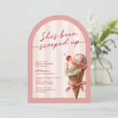ピンク彼女はスクープされたブライダルシャワー 招待状 (スタンド正面)