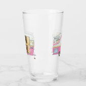 ピンク彼女はトレーラーを流したヴィンテージ タンブラーグラス (左)